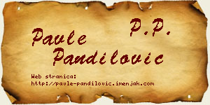 Pavle Pandilović vizit kartica